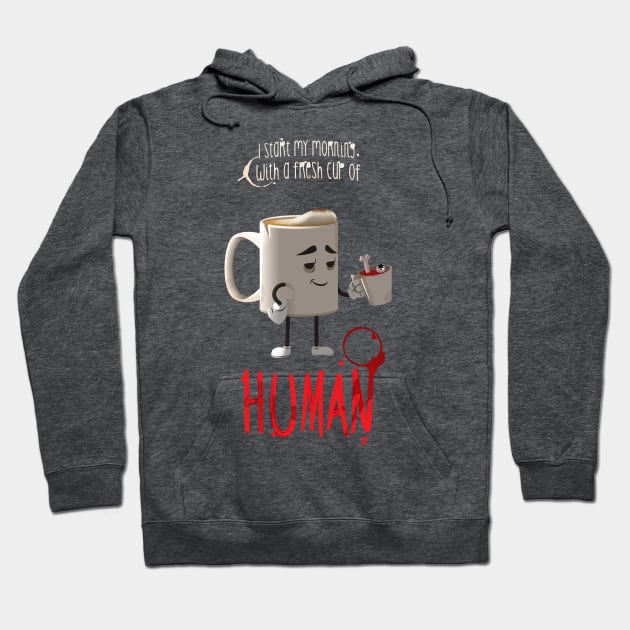 Human Coffee Hoodie by Niall Byrne